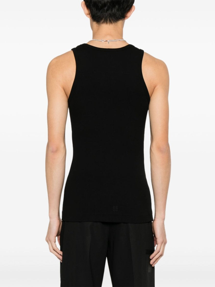 Givenchy Fine Ribbed Black Tank Top