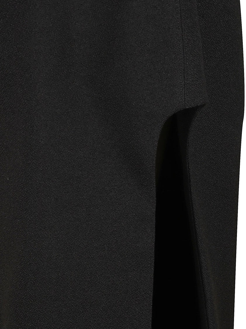 Jil Sander Asymmetrical Black Midi Skirt With High Waist