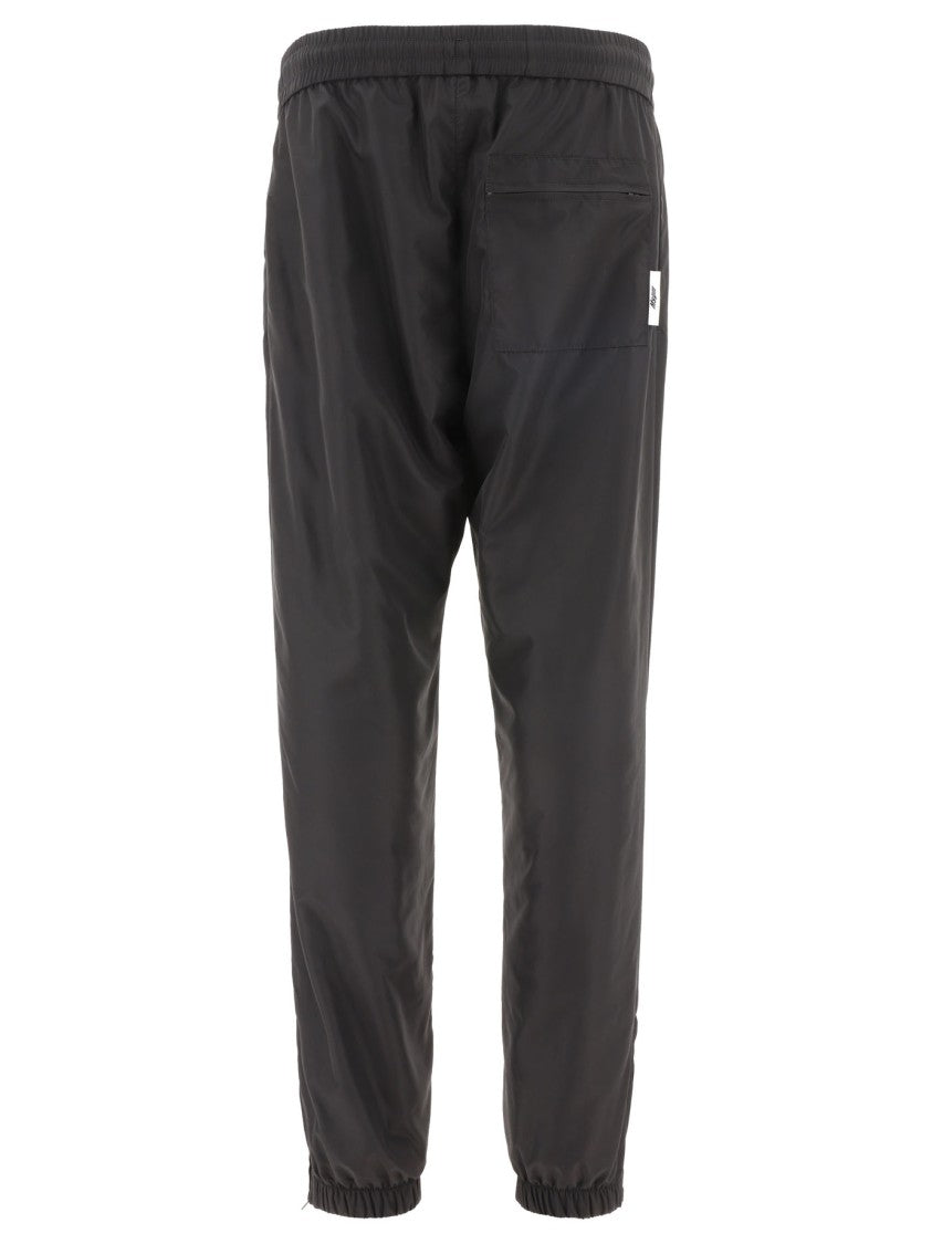 Msgm Relaxed Fit Black Joggers With Mid-Rise Waist