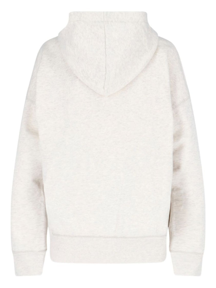 Isabel Marant Grey Mansel Relaxed Logo Hoodie Sweatshirt