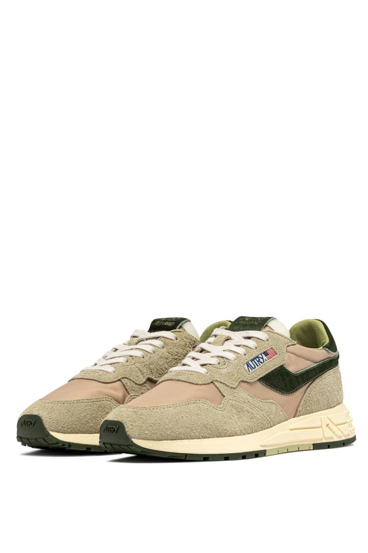 Autry Reelwind Suede Nylon Green Sneakers