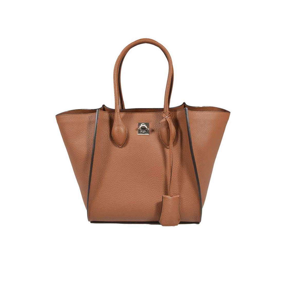 Ermanno Scervino Maggie Medium Shopping Bag In Camel Leather