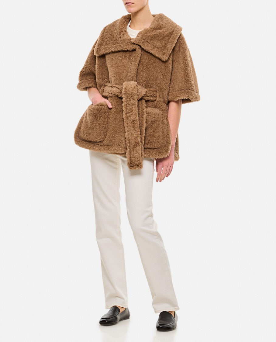 Max Mara Teddy Cape With Shawl Collar