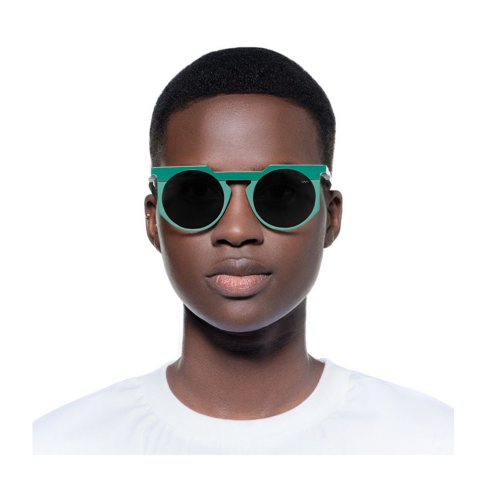 Vava Wl0026 White Label Sculpted Round Bio-Acetate Sunglasses