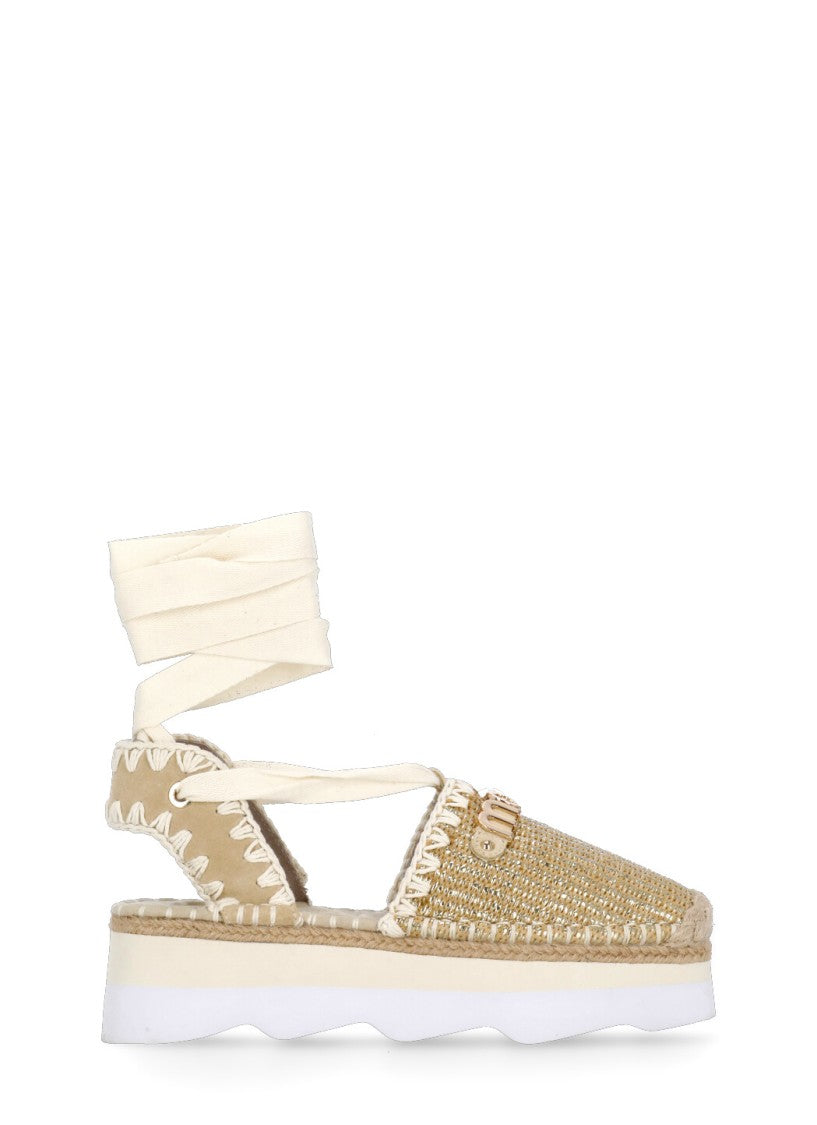 Mou Gold Lurex Sandals