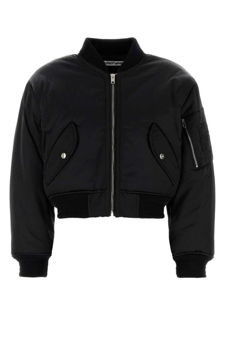 Alexander Wang Black Nylon Bomber Jacket