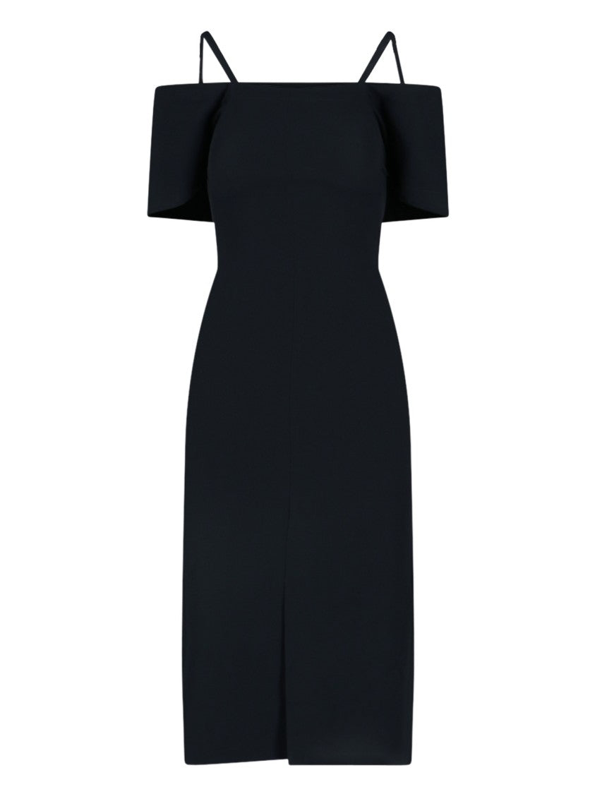 Victoria Beckham "Midi Bandeau" Dress – Black