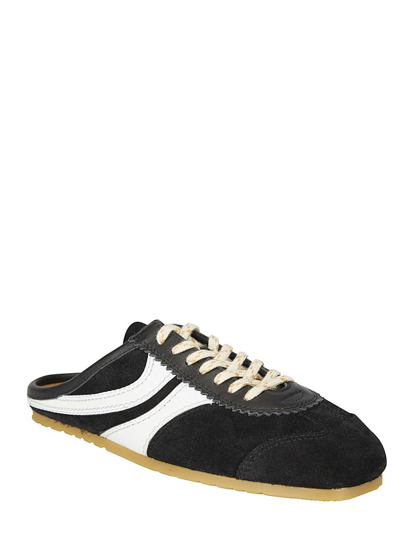 Dries Van Noten Low Slip-On Sabot In Black Suede