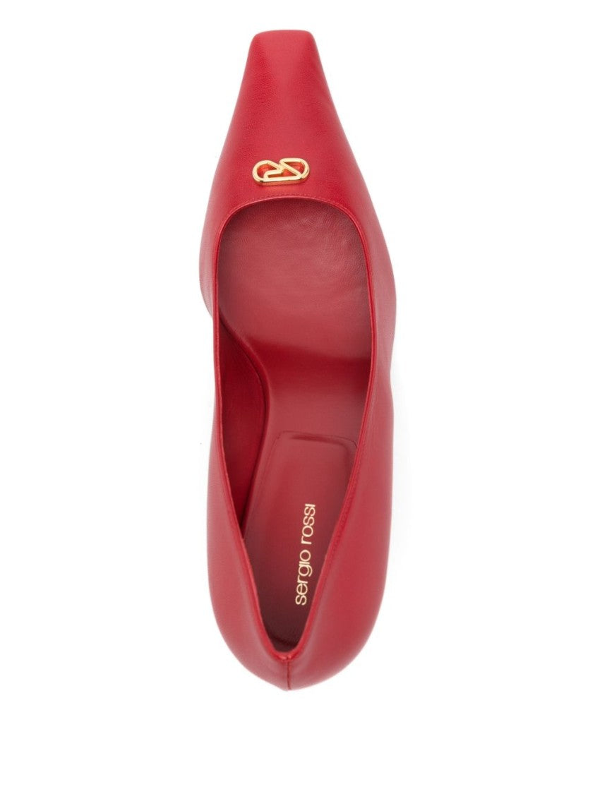 Sergio Rossi Pointed-Toe Silk And Nylon Pump