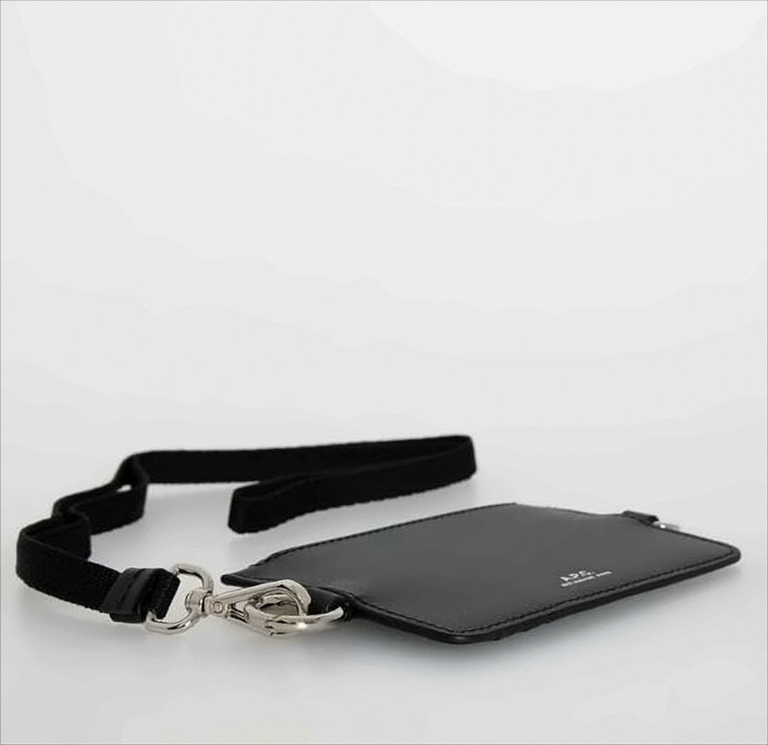 A.P.C. Rectangular Black Cowhide Card Wallet