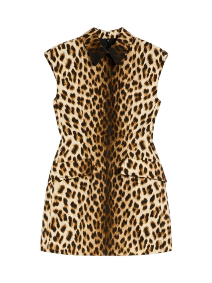 Sportmax Multicolor Animal Print Hourglass Dress