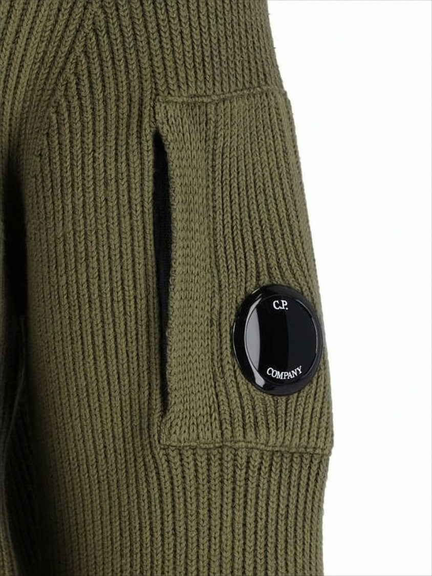 C.P. Company Chunky Ribbed Knit Sweater With Distinctive Patch Pocket