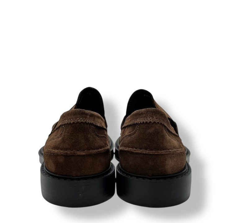 Antica Cuoieria Suede Moccasin With Vamp Design