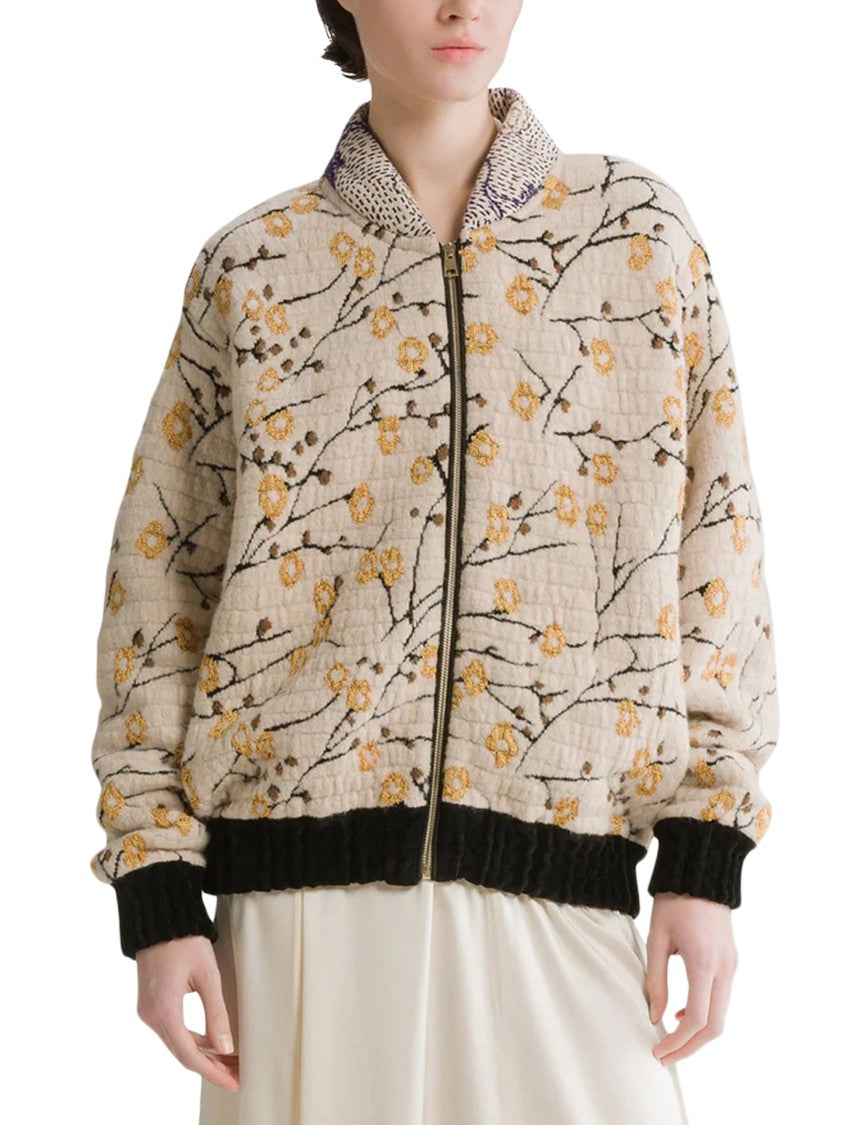 Forte Forte Cherry Blossom Jacquard Bomber Jacket