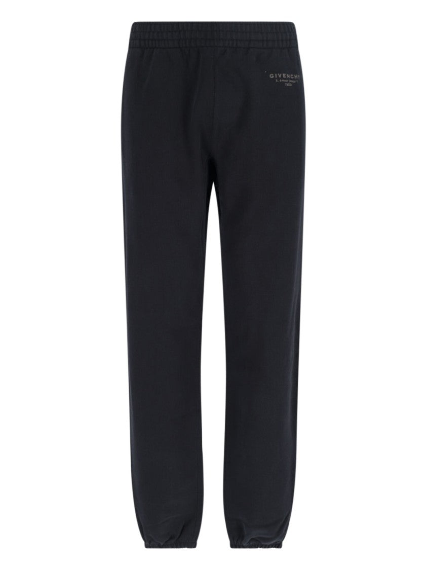 Givenchy Logo Track Pants, In Black Cotton, Elasticated Mid-Rise