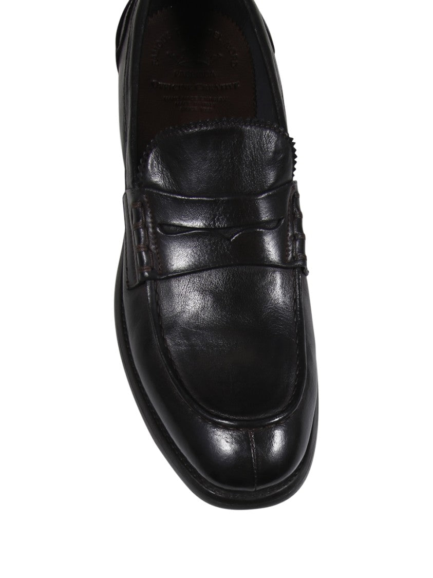 Officine Creative Buffalo Leather Loafer With Rubber Sole