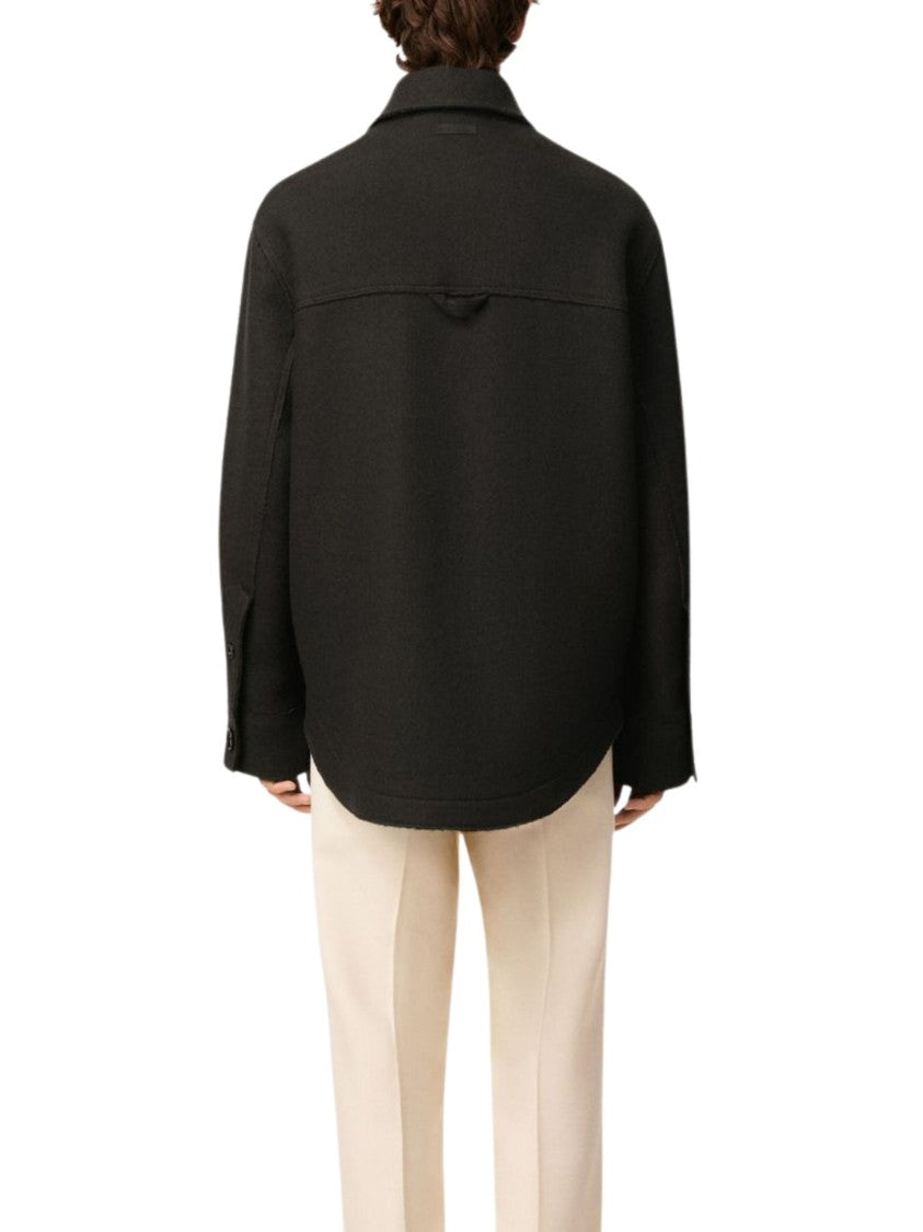 Ami Paris Black Button Wool Shirt