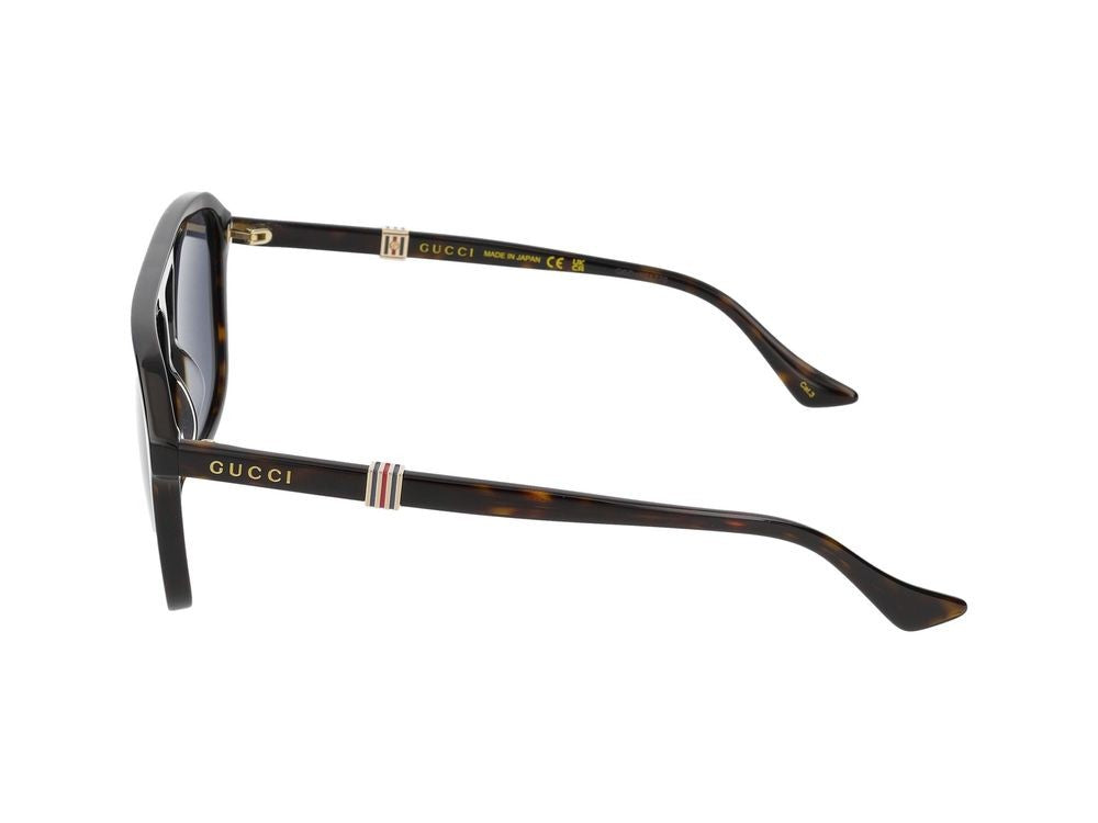 Gucci Havana Bold Square Acetate Sunglasses