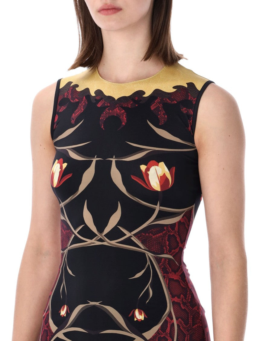 Marine Serre Floral Print Jersey Tank Top