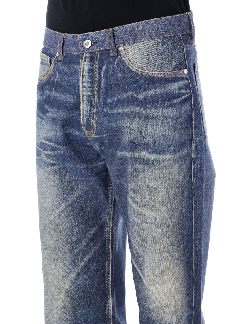 Our Legacy Third Cut Azur Print Straight-Leg Jeans
