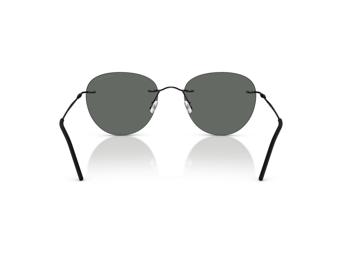Giorgio Armani Black 0Ar6182 Rimless Round Sunglasses