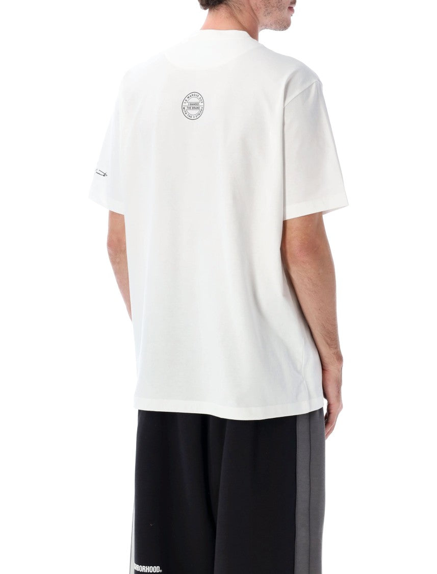 Y-3 X Neighborhood Y-3 Nbhd Oversized White Cotton Logo T-Shirt