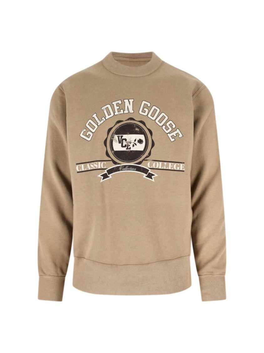 Golden Goose Logo Sweater – Beige
