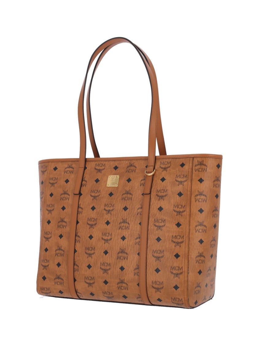 Mcm Brown Liz Large Visetos Tote Bag