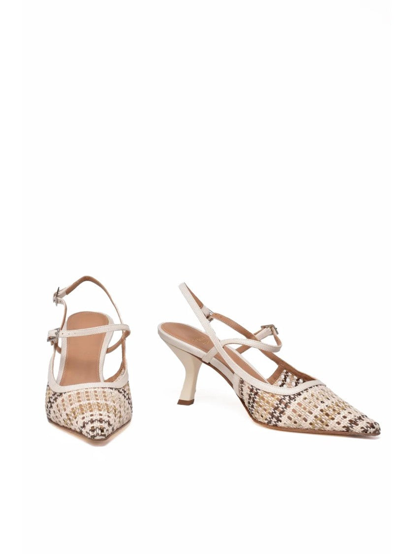 Chantal White Other Fibers Rafia Pump