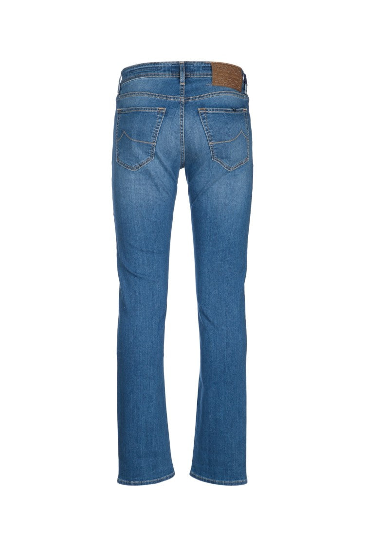 Jacob Cohen Mid-Rise Straight-Leg Denim Jeans With Subtle Fading