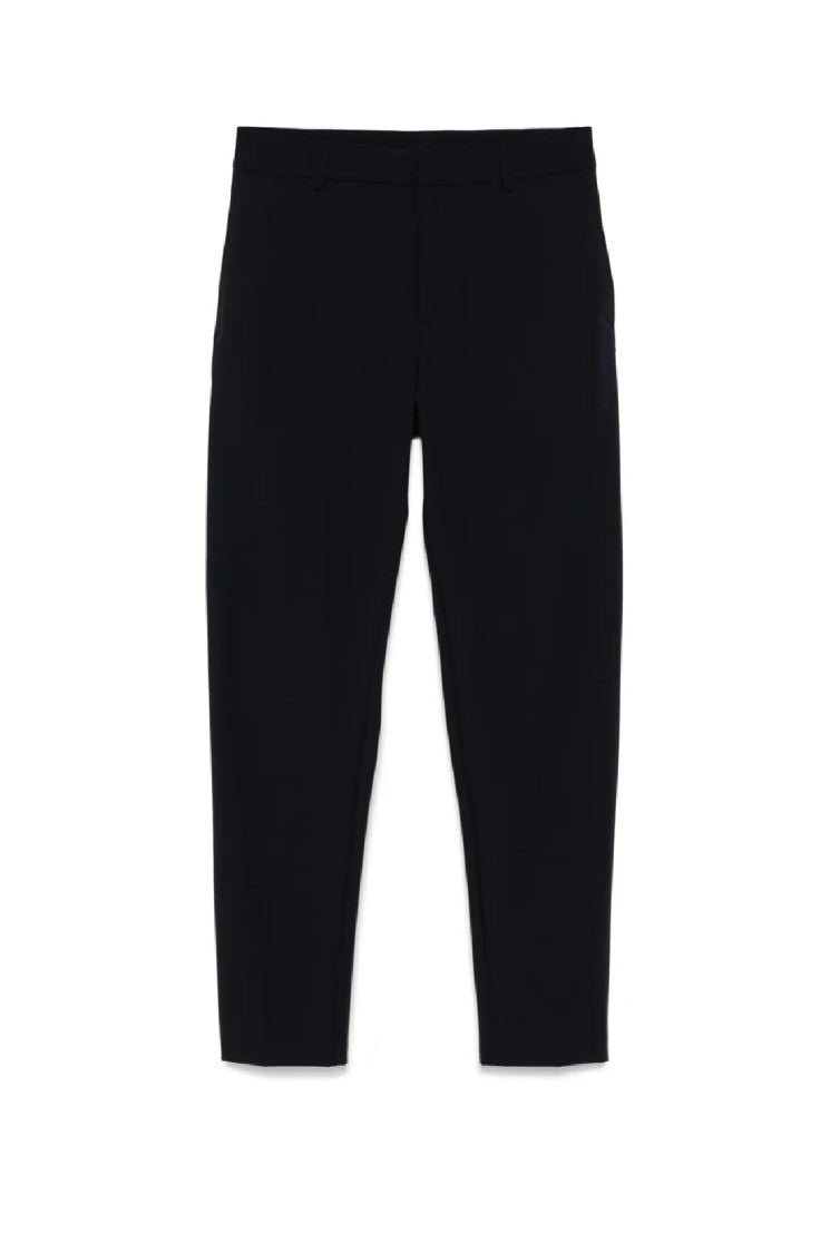Emporio Armani Tapered Black Pants With Mid-Rise Waist