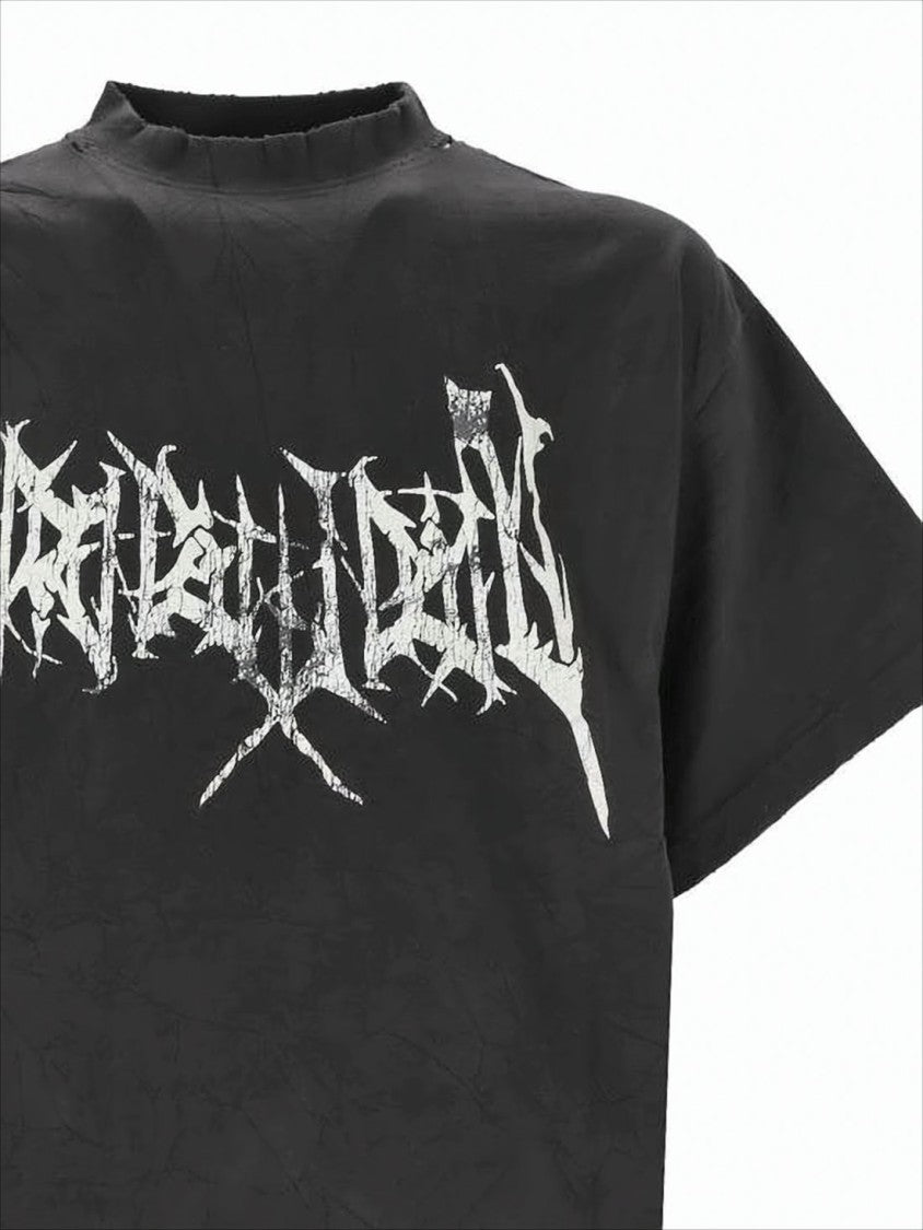 Balenciaga Black Short-Sleeve Cotton T-Shirt