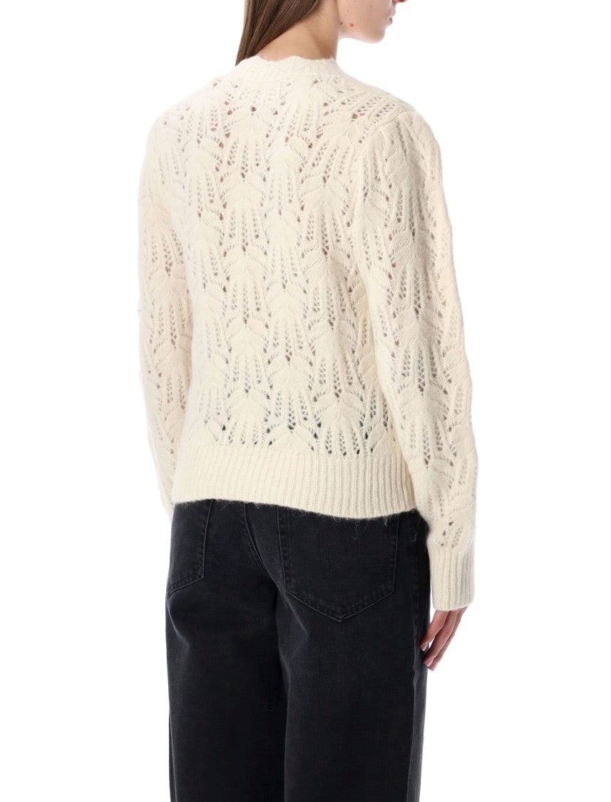 Isabel Marant Étoile Celestine Openwork Puffed Sleeve Sweater