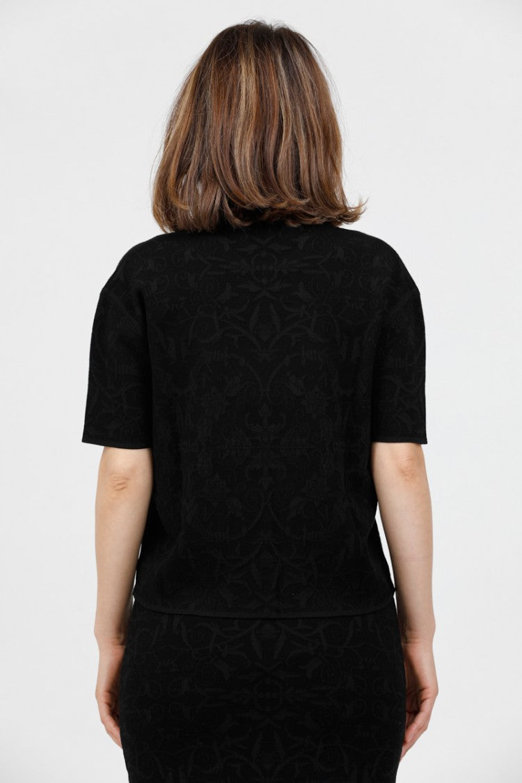Max Mara Textured Short-Sleeved Top With Regular Fit