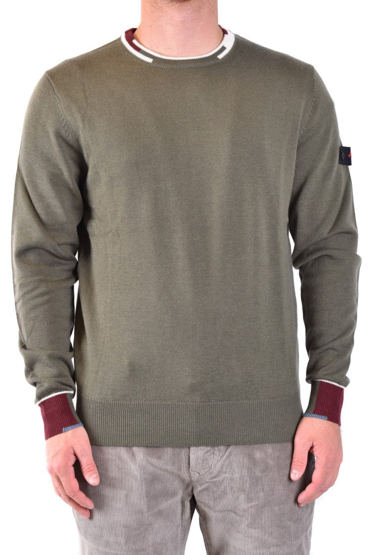Peuterey Multicolor Crew Neck Knitwear With Ribbed Cuffs