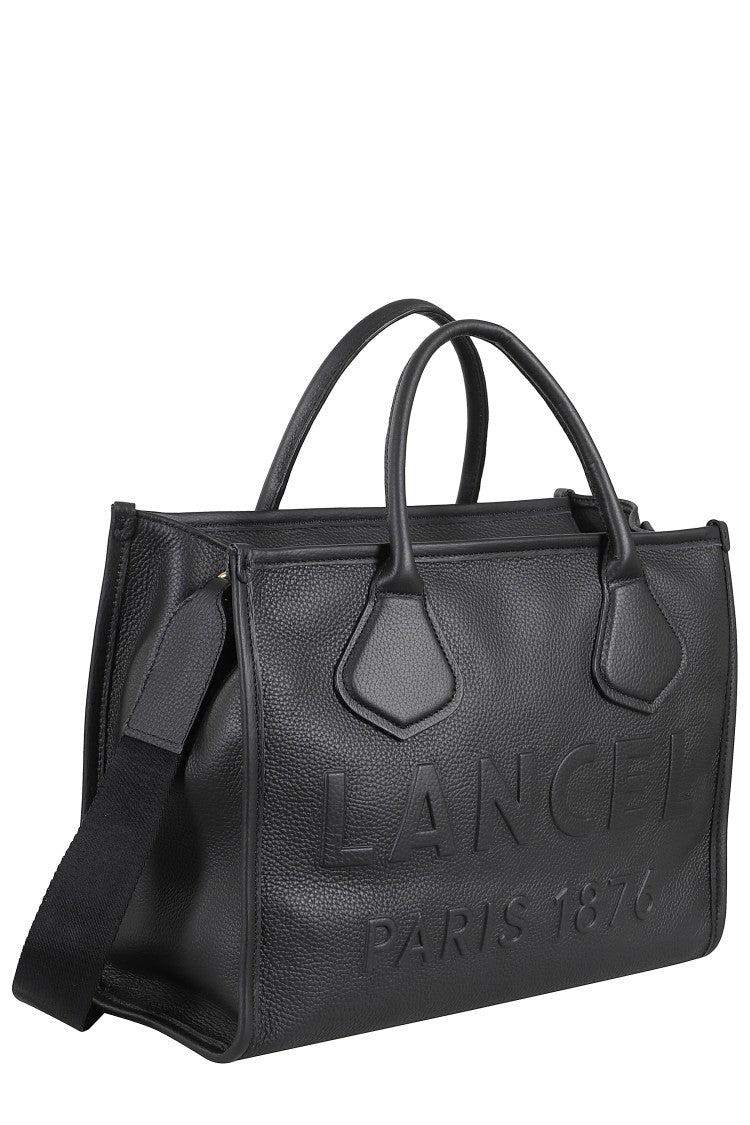 Lancel Rectangular Textured Leather Handbag