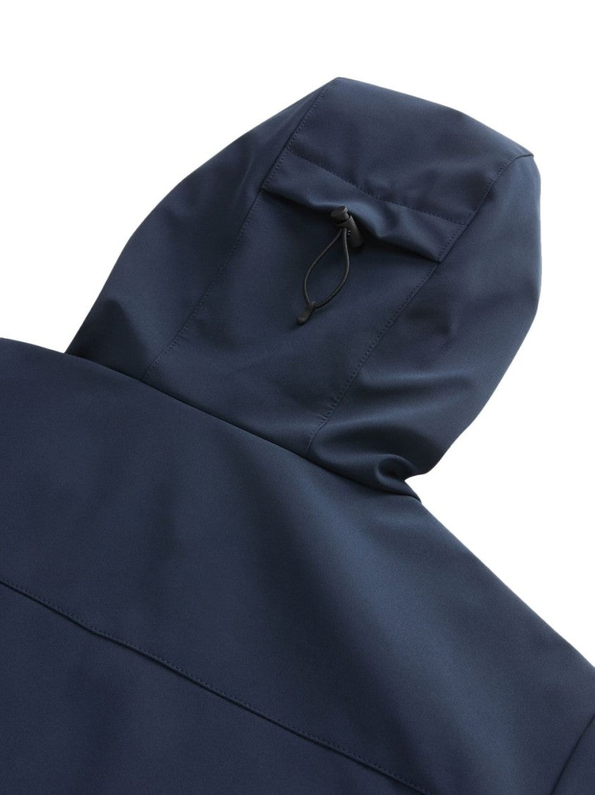 Woolrich Navy Blue Down-Feather Padded Jacket