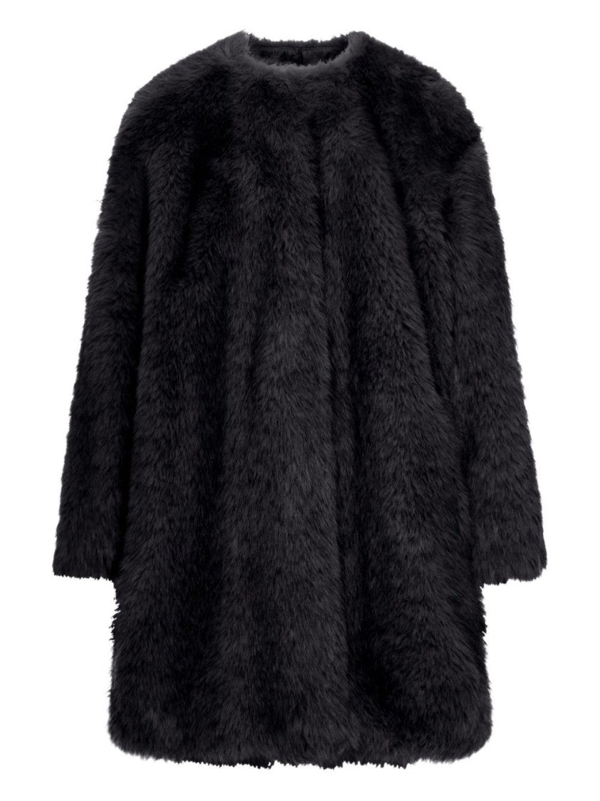 Max Mara Oversized Coat In Faux Fur-Effect Fabric