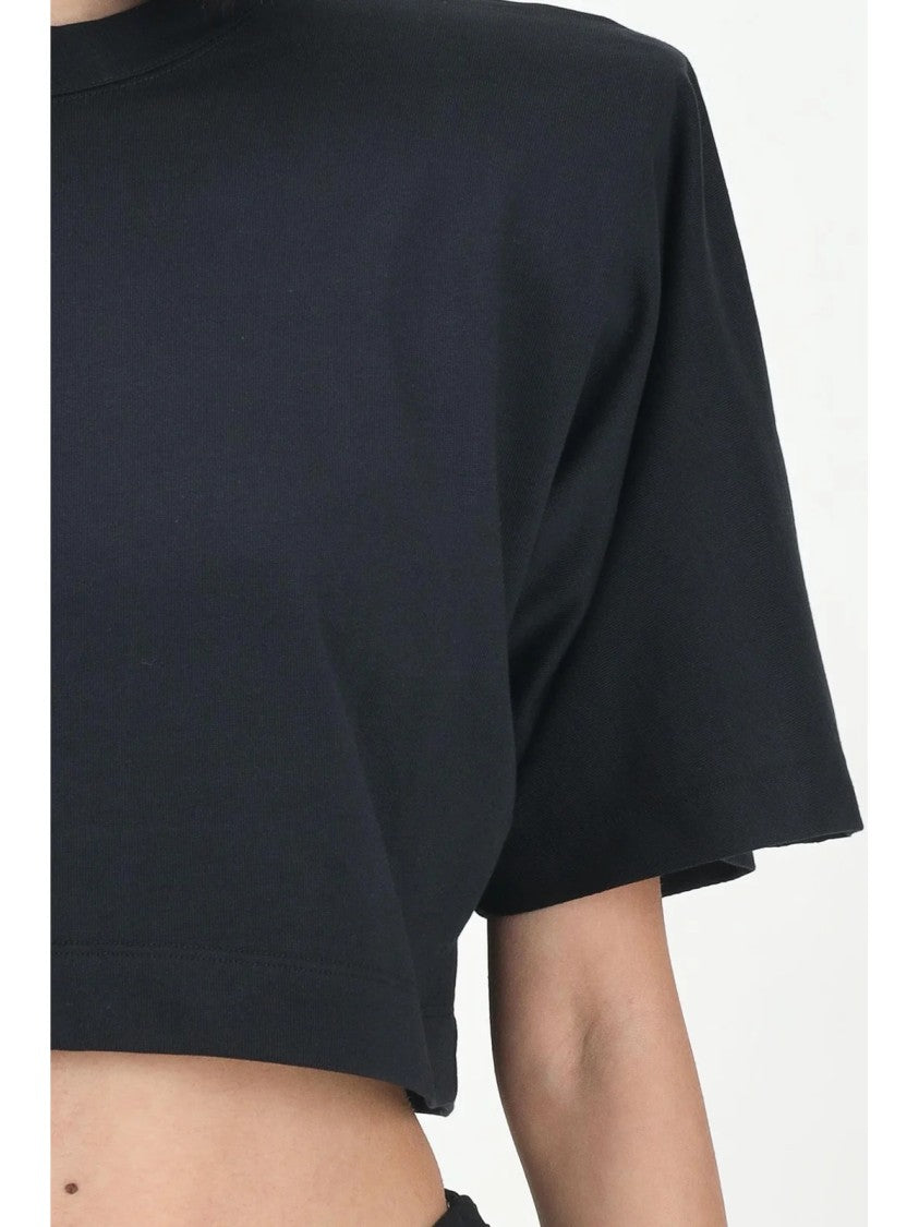 Pinko Black Cotton Short T-Shirt