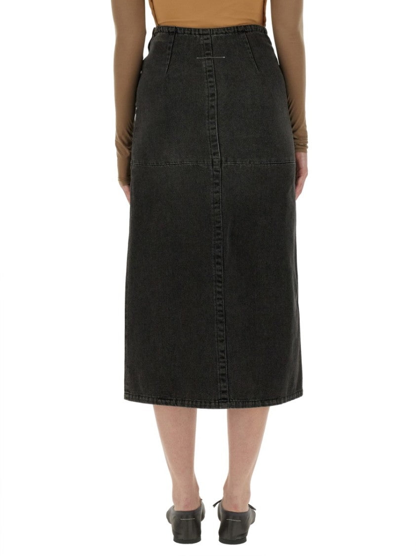 Mm6 By Maison Margiela Long Denim Skirt