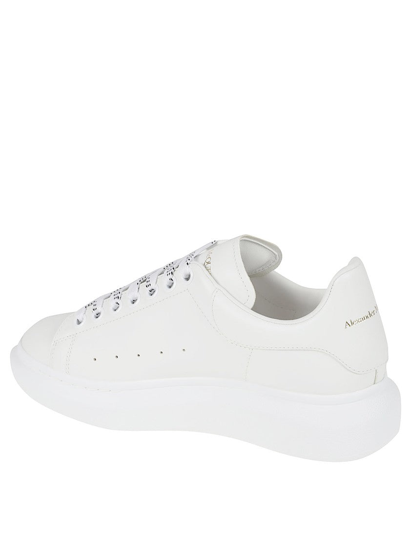 Alexander Mcqueen Lace-Up Sneakers In Smooth White Calfskin