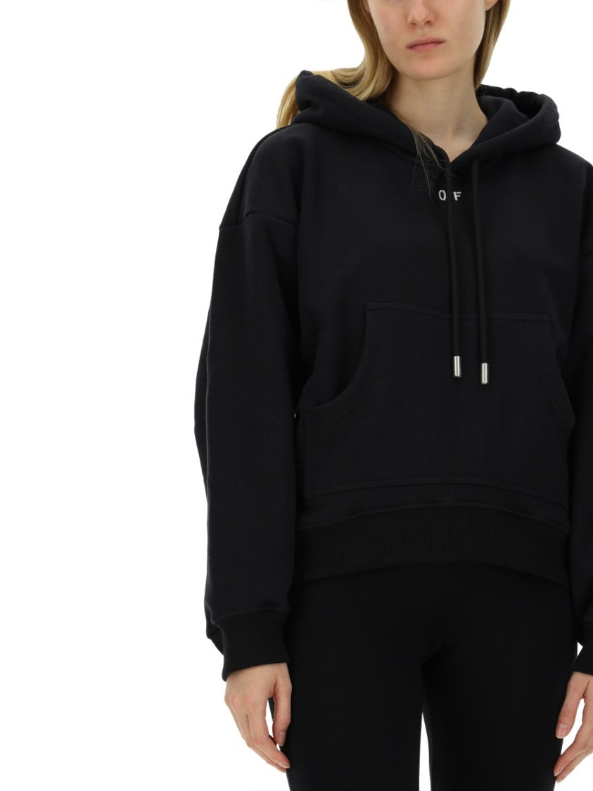 Off-White Black Oversized Hooded Sweatshirt