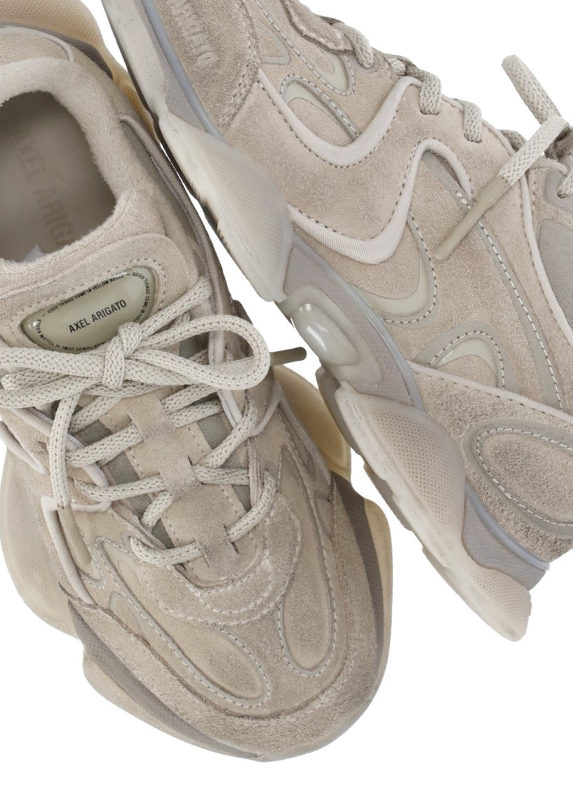 Axel Arigato Beige Suede Sneakers With Logo Accents And Rubber Sole