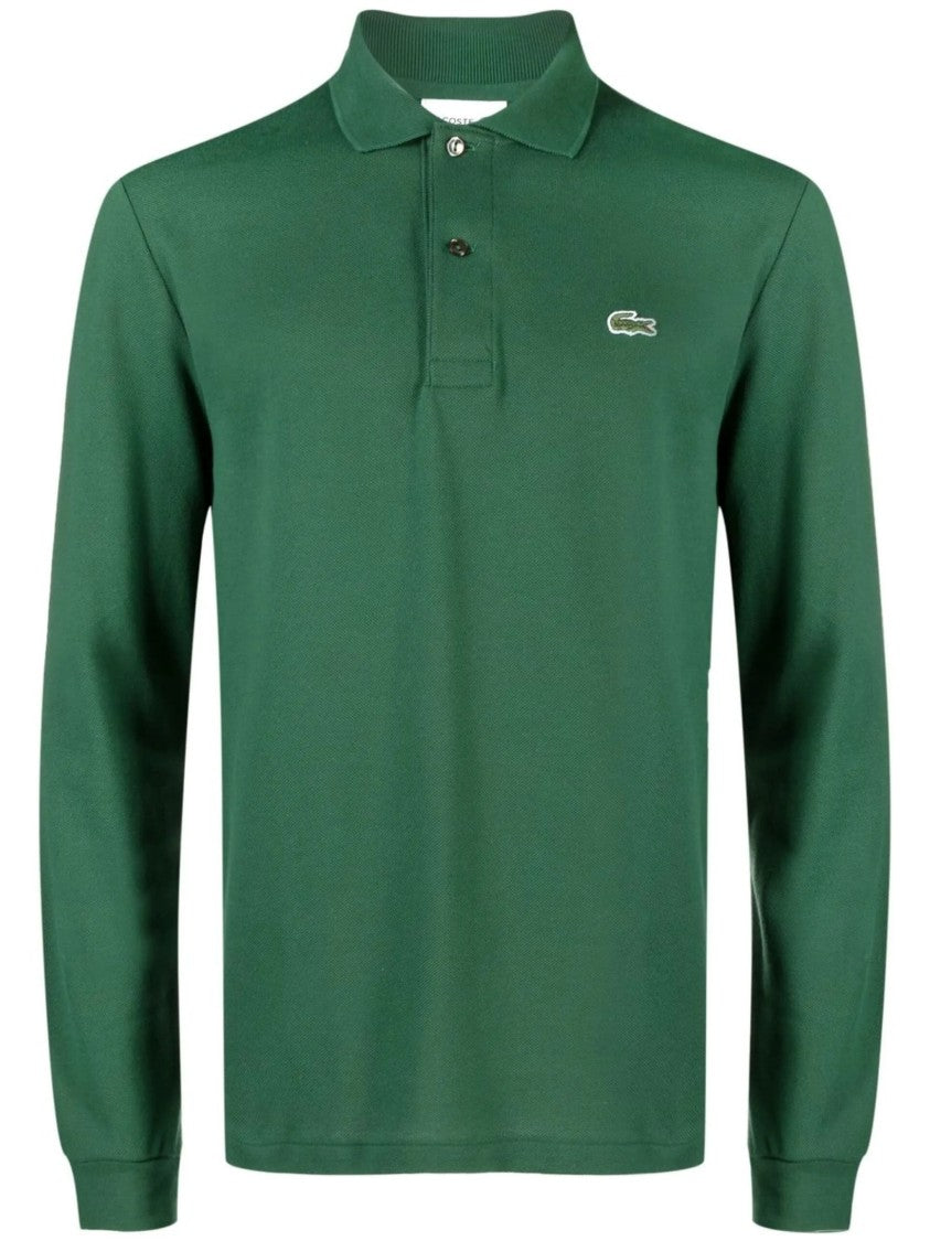 Lacoste Deep Green Long-Sleeve Cotton Polo Shirt