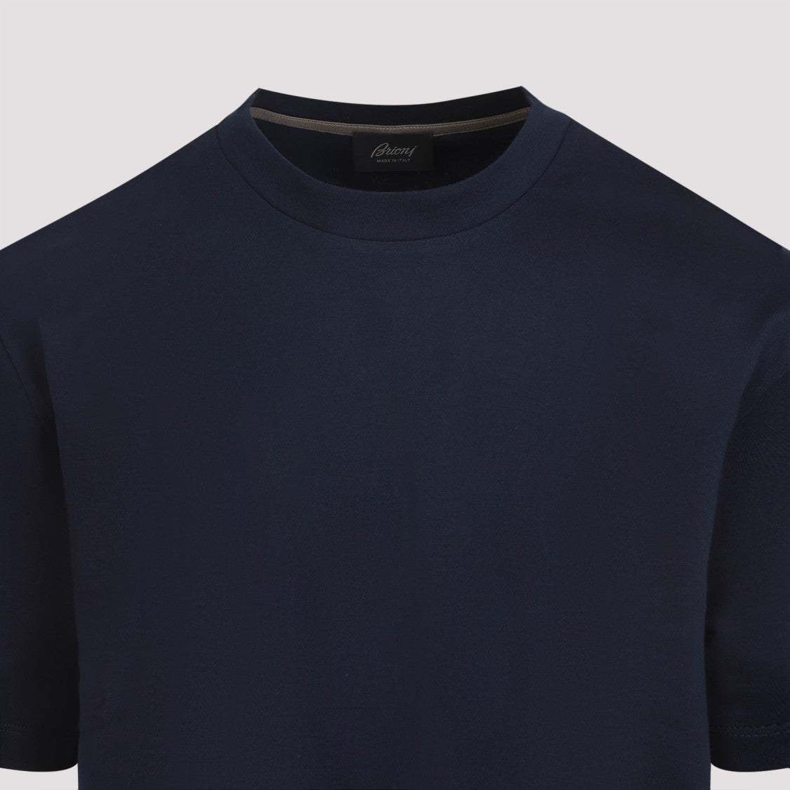 Brioni Navy Blue Cotton T-Shirt