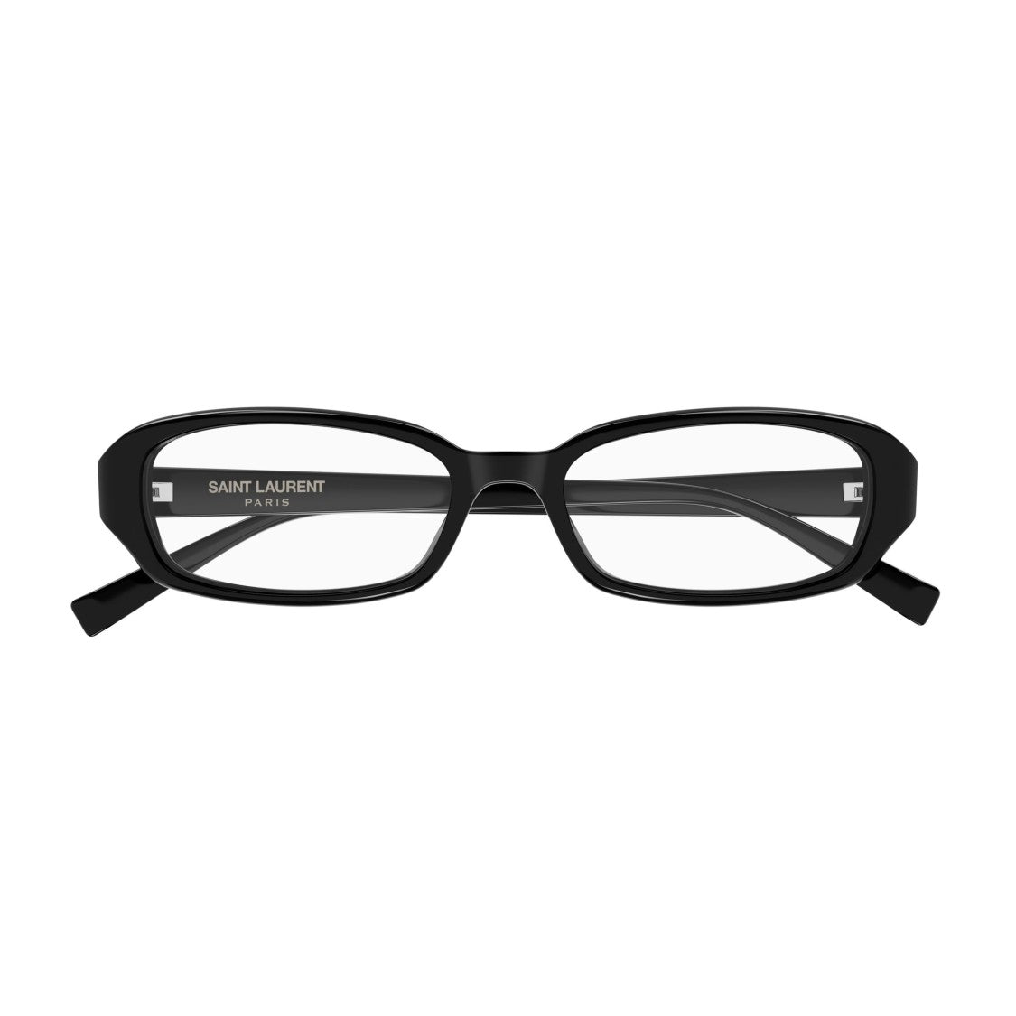 Saint Laurent Rectangular Eyeglasses With Glossy Black Frame