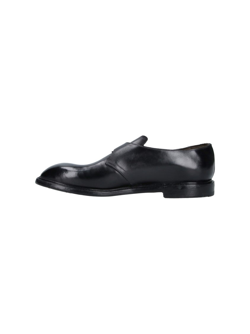 Premiata Black King Adjustable Buckle Leather Moccasins