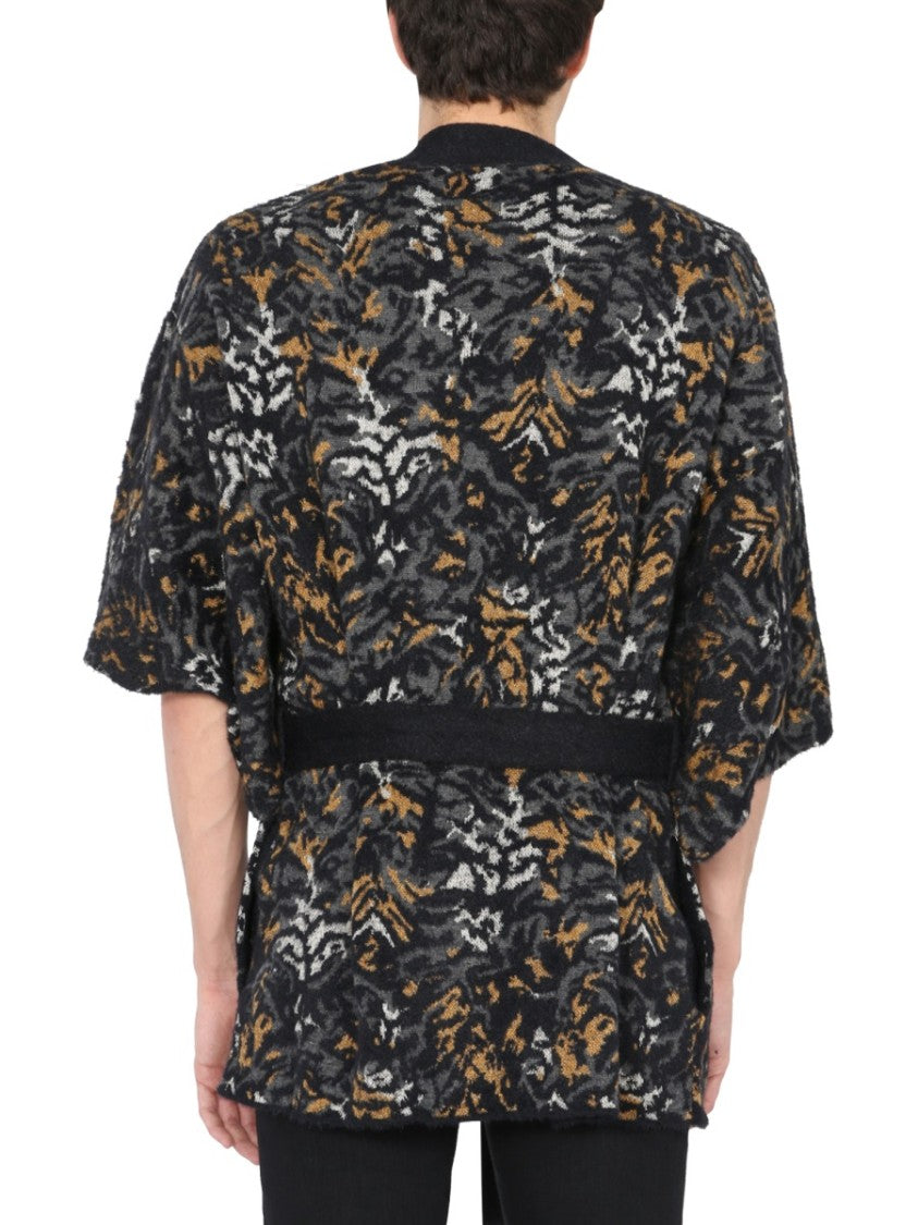 Saint Laurent Jacquard Knit Kimono
