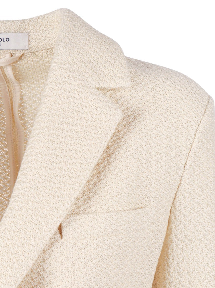 Circolo 1901 Textured Cotton Slim Fit Jacket