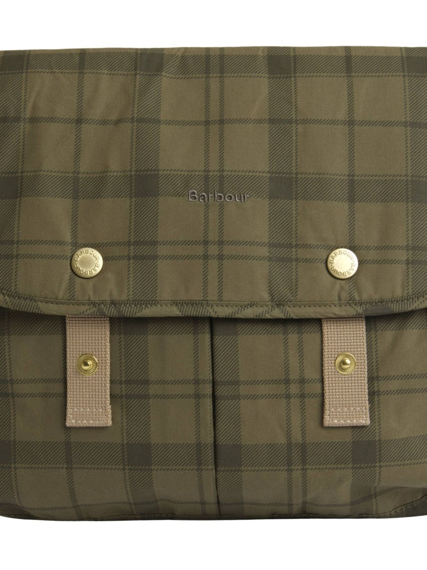 Barbour Riever Checkered Olive Transport Bag